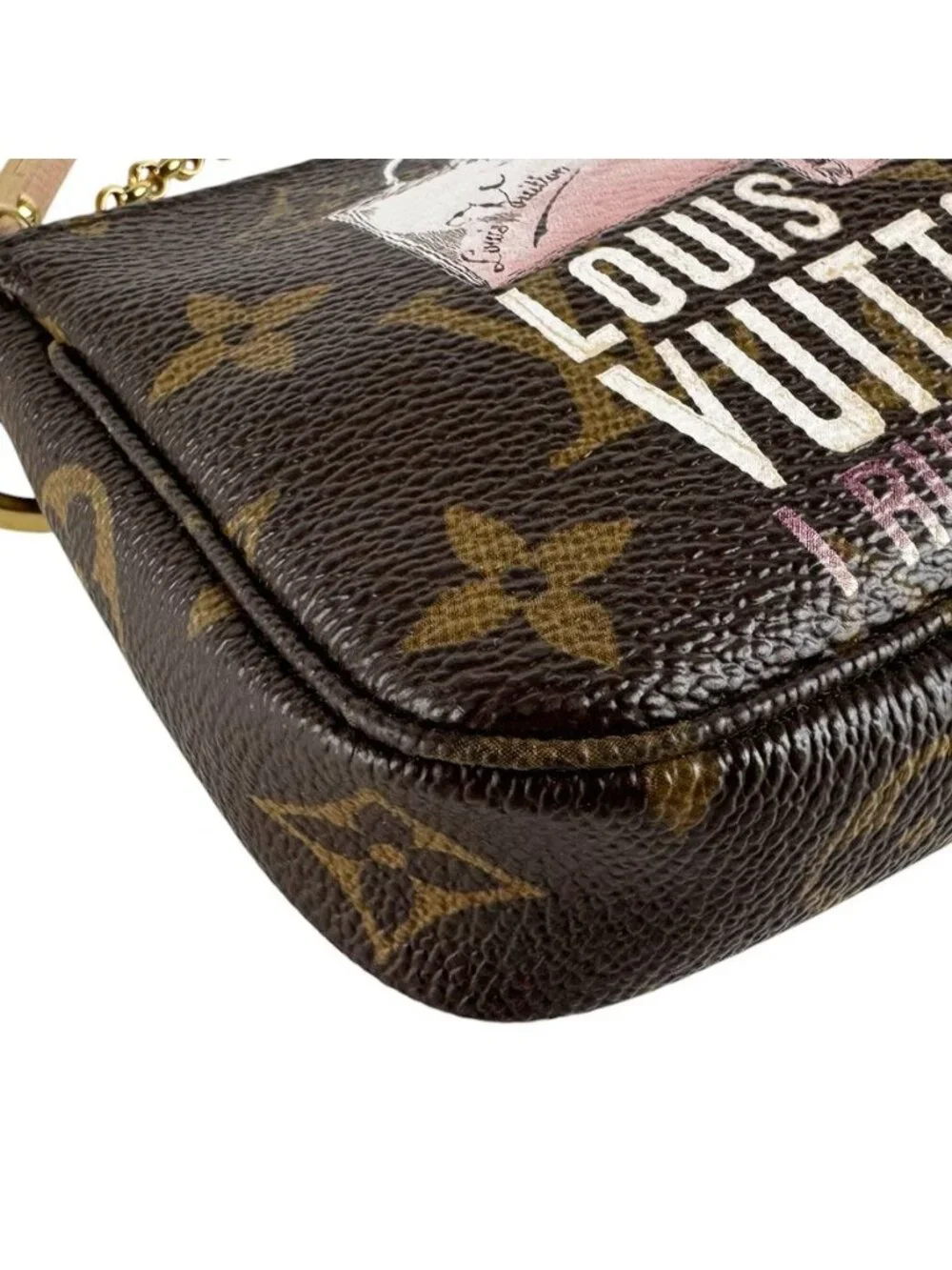 Louis Vuitton Pouch Handbag Monogram Mini Pochette Soir